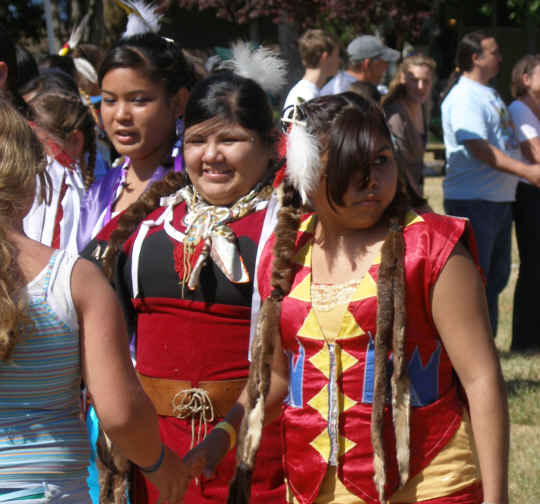 Youth girls in regalia